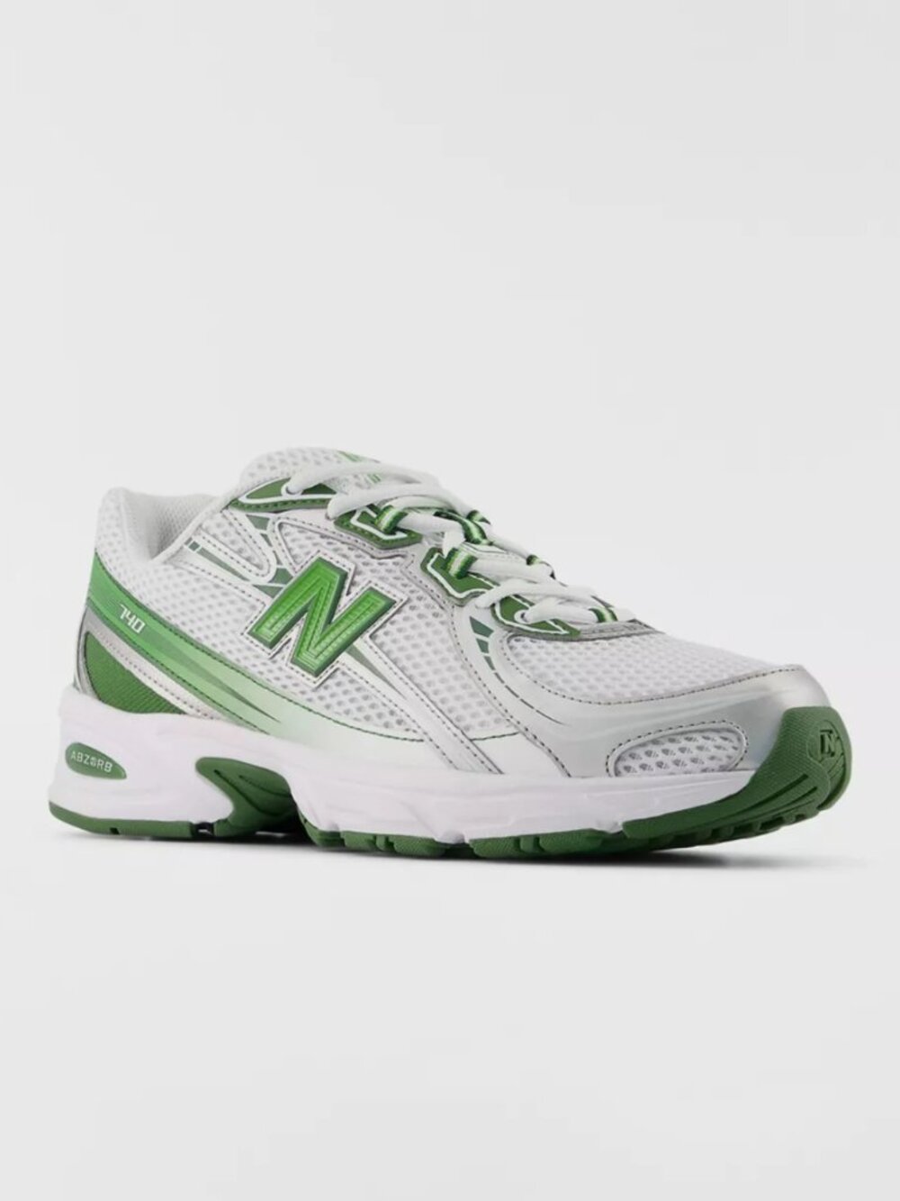 New Balance 740 Running Sneakers in White / Alpine Green